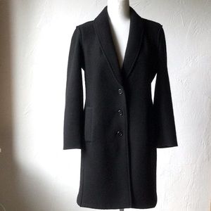 J Crew Factory Wool/Poly Black Coat 4